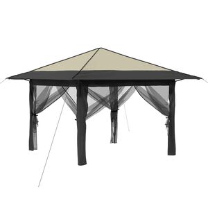 vidaXL Abri de jardin avec 4 parois Cr&egrave;me et Anthracite