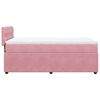 vidaXL Sommier &agrave; lattes de lit avec matelas Rose 100x200 cm Velours