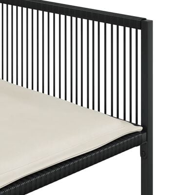 vidaXL Chaises de jardin lot de 4 avec coussins noir résine tressée