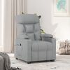 vidaXL Fauteuil inclinable &eacute;lectrique Gris clair Tissu