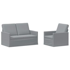 vidaXL Ensemble de Canap&eacute;s 2 pcs Gris clair Tissu