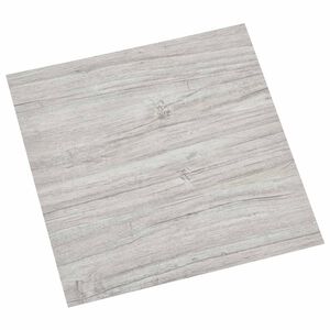 vidaXL Lattes de rev&ecirc;tement de sol autocollantes Gris clair et blanc