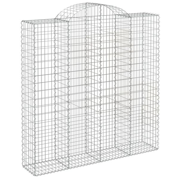 vidaXL Paniers &agrave; gabions arqu&eacute;s 8 pcs 200x50x200/220 cm Fer galvanis&eacute;