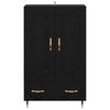 vidaXL Haut Armoire Ch&ecirc;ne noir 69,5 x 31 x 115 cm Bois d'ing&eacute;nierie