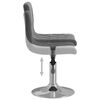 vidaXL Chaise pivotante de salle &agrave; manger Gris fonc&eacute; Velours
