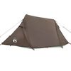 vidaXL Tente de camping tunnel 2 personnes marron imperméable
