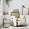 vidaXL Fauteuil de massage inclinable électrique crème similicuir