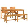 vidaXL Ensemble de salle &agrave; manger pour jardin 4 pc Marron