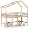 vidaXL Lit superpos&eacute; avec &eacute;chelle et toit sans matelas 90x190 cm
