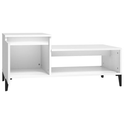 vidaXL Table basse Blanc 100x50x45 cm Bois d'ingénierie