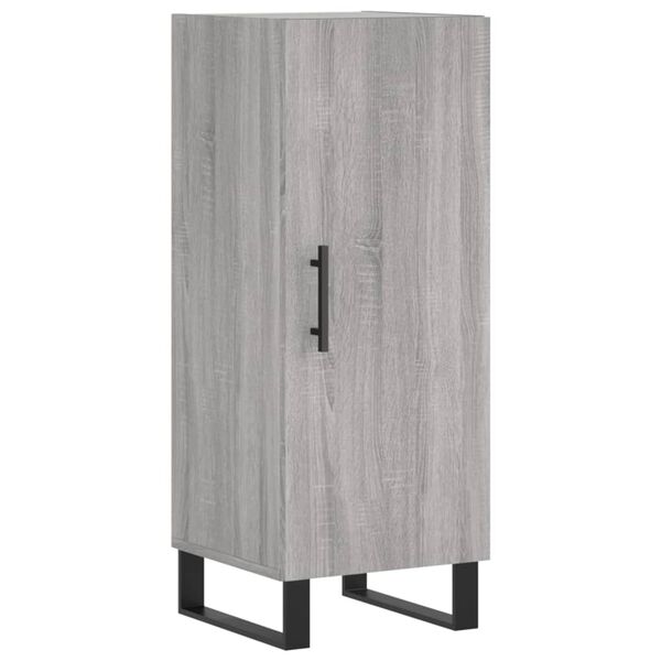 vidaXL Buffet Sonoma gris 34,5x34x90 cm Bois d'ing&eacute;nierie