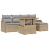 vidaXL Ensemble de canapé de jardin 6 pcs beige et gris clair