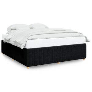 vidaXL Cadre de lit sans matelas noir 180x200 cm tissu