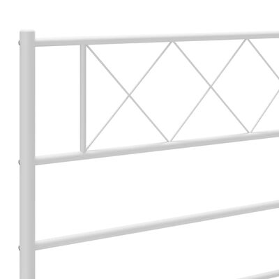 vidaXL Tête de lit métal blanc 90 cm