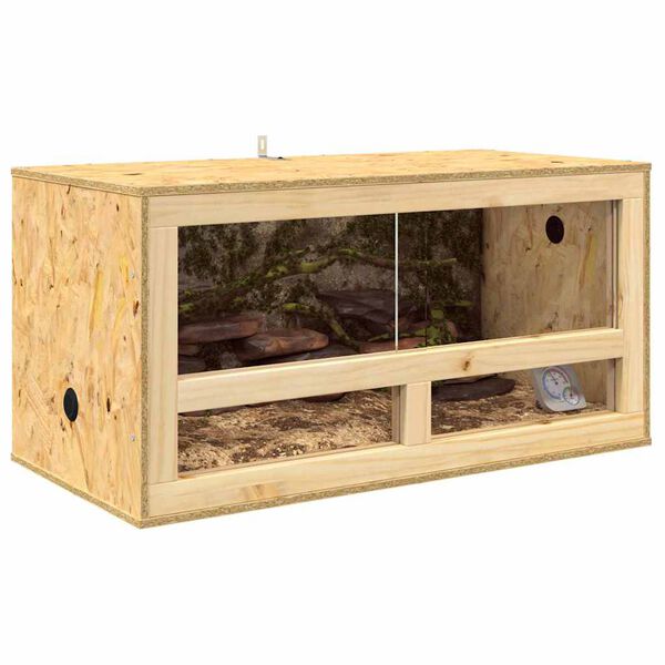 vidaXL Terrarium Marron 80 x 40 x 40 cm OSB