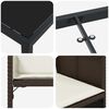 vidaXL Ensemble de salle &agrave; manger pour jardin 5 pcs Marron polyrotin