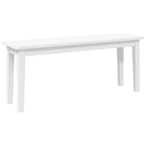 vidaXL Banc 110 cm blanc bois massif caoutchouc