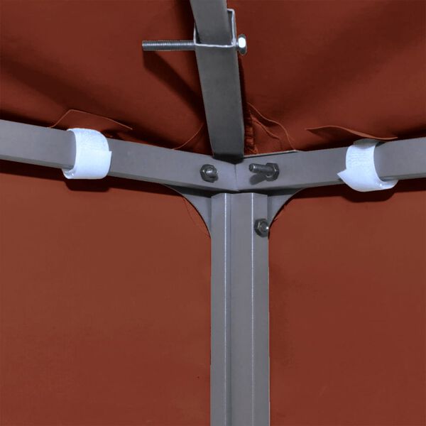 vidaXL Toile supérieure double de belvédère 310 g/m² 4x3 m Terre cuite