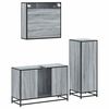 vidaXL Ensemble de meubles de salle de bain 3 pcs Sonoma gris