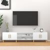 vidaXL Meuble TV Blanc 180x31,5x40 cm Bois d'ingénierie