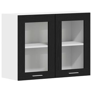 vidaXL Armoire suspendue Lyon Ch&ecirc;ne noir 80 x 31 x 60 cm