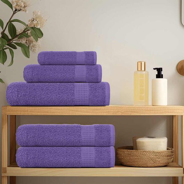 vidaXL Serviettes de douche FROGN 4 pcs violet 70x140 cm 360 g/m&sup2;