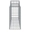 vidaXL Paniers &agrave; gabions arqu&eacute;s 9 pcs 200x50x80/100 cm Fer galvanis&eacute;