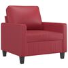 vidaXL Fauteuil avec repose-pied Rouge bordeaux 60 cm Similicuir