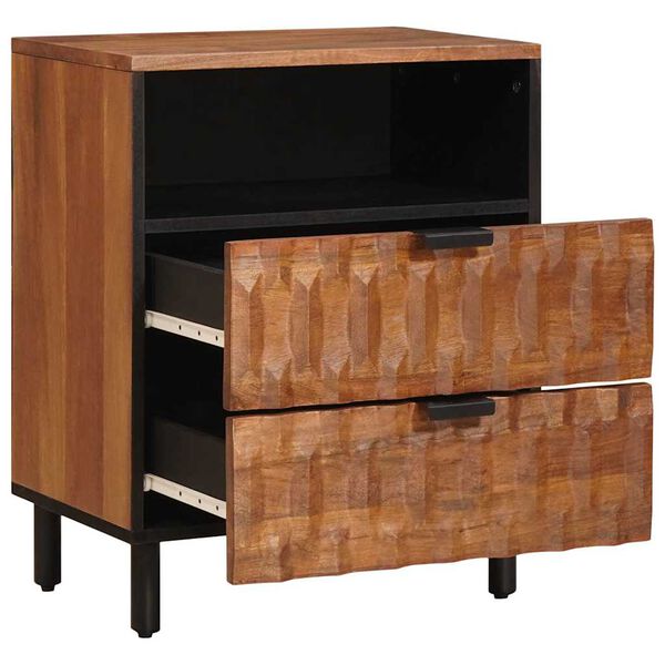 vidaXL Cabinet de chevet Marron 50 x 33 x 60 cm Bois de mangue massif