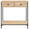 vidaXL Table console ch&ecirc;ne sonoma 75x34,5x75 cm bois d'ing&eacute;nierie