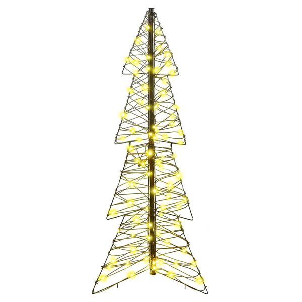 vidaXL Sapin de Noël avec 100 LED Blanc chaud 120 cm Rotin