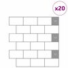 vidaXL Carreau de m&eacute;tro 20 pcs Blanc gris 30,5 x 30,5 cm