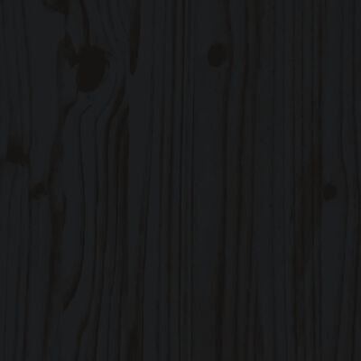 vidaXL Lit pour personne âgée noir 120x200 cm bois massif de pin