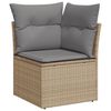 vidaXL Salon de jardin 11 pcs avec coussins beige r&eacute;sine tress&eacute;e