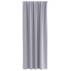 vidaXL Rideaux occultants avec anneaux 2 pcs Gris m&eacute;tal 225 x 140 cm