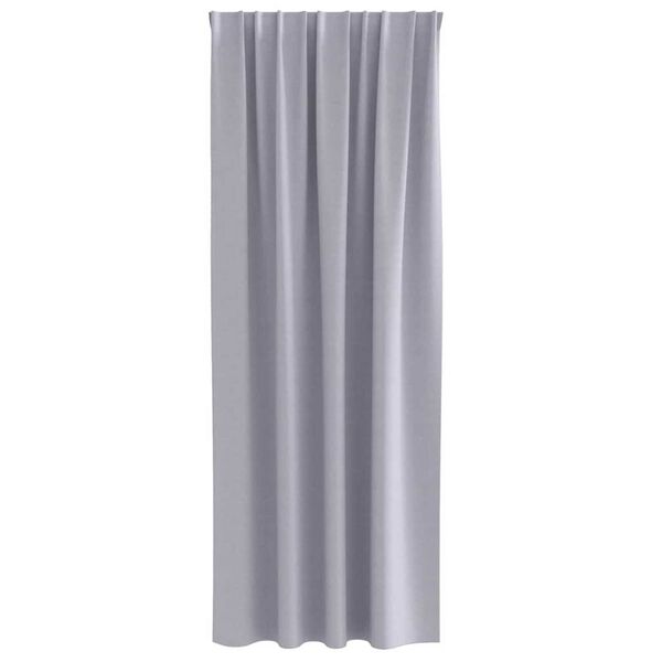 vidaXL Rideaux occultants avec anneaux 2 pcs Gris m&eacute;tal 225 x 140 cm