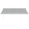 vidaXL Auvent r&eacute;tractable anthracite et blanc 3,5x2,5m tissu/aluminium