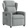 vidaXL Fauteuil inclinable &eacute;lectrique Gris clair Tissu