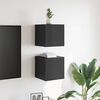 vidaXL Meubles TV muraux 2 pcs Gris brillant 30,5x30x30 cm