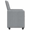 vidaXL Chaises de Salle &agrave; Manger avec Roues 2 pcs Gris clair tissu