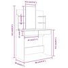 vidaXL Ensemble de coiffeuse Blanc 96x40x142 cm