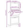 vidaXL Armoire à chaussures Noir 52x25x115 cm Bois d'ingénierie/rotin