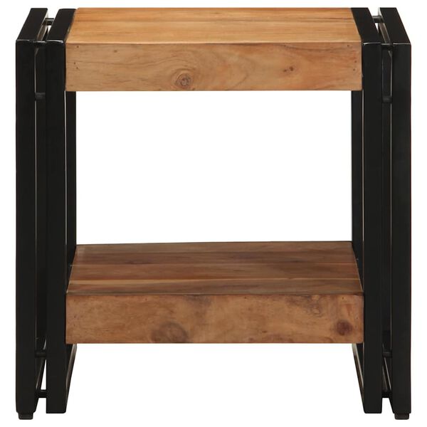 vidaXL Table basse Marron 40 x 40 x 38 cm Bois d'acacia massif