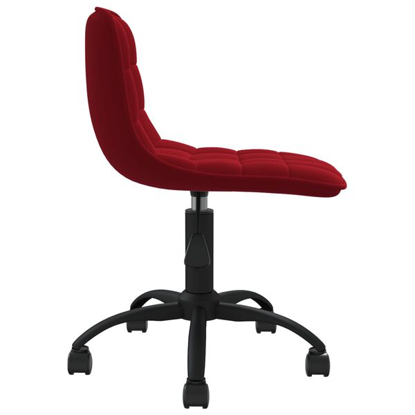 vidaXL Chaises &agrave; manger pivotantes lot de 4 Rouge bordeaux Velours