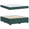 vidaXL Cadre de lit avec matelas Vert fonc&eacute; 180 x 200 cm tissu