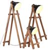 vidaXL Lampadaires 3 pcs Noir E27 Bois de manguier massif