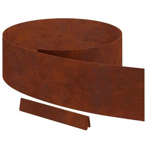 vidaXL Bordure de Pelouse 4 pc 450 x 20 cm Acier patin&eacute; Rouill&eacute;