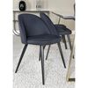 Venture Home Chaises &agrave; manger lot de 2 Velvet Polyester Noir