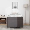 vidaXL Cadre de lit avec matelas Gris 100 x 200 cm tissu