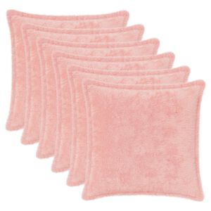 vidaXL Housse de coussin 6 pc HOUTEN Rose 30 x 30 cm